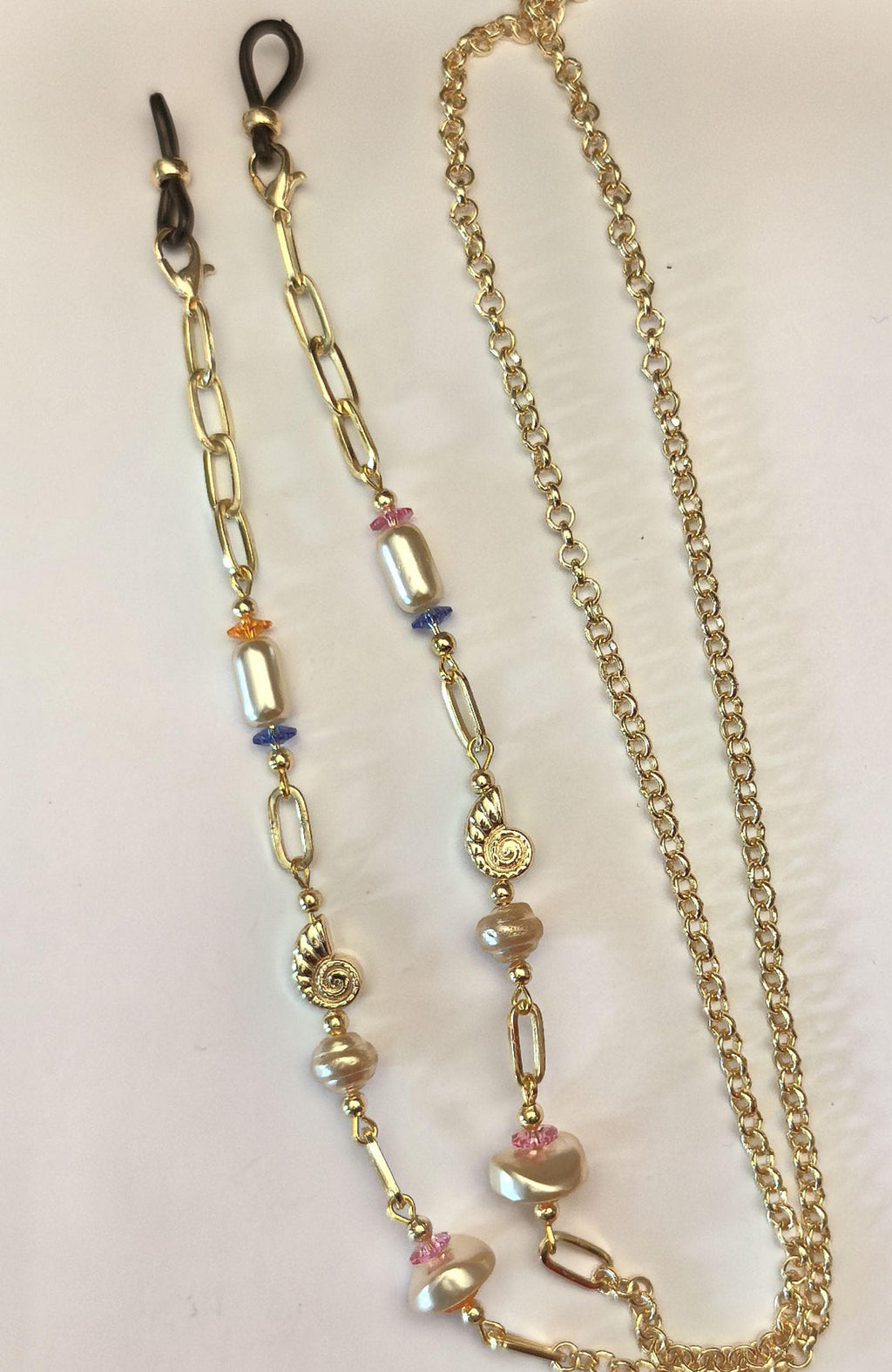 Glasses Chain – Handmade with Real Crystal Beads – ThinBlack® Elegant Edition