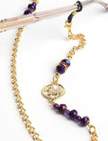 Glasses Chain – Gold Plated Amethyst Aries Zodiac Eyewear Strap