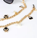 Glasses Chain – Dangling Charms with Pearl & Gold Accents – Charm Series