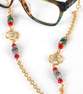 Glasses Chain – Capricorn Zodiac Edition with Malachite Stones – Gold Plated – ThinBlack® Zodiac Collection