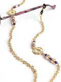 Glasses Chain – Pisces Zodiac Edition with Amethyst Natural Stones – ThinBlack® Mystic Collection