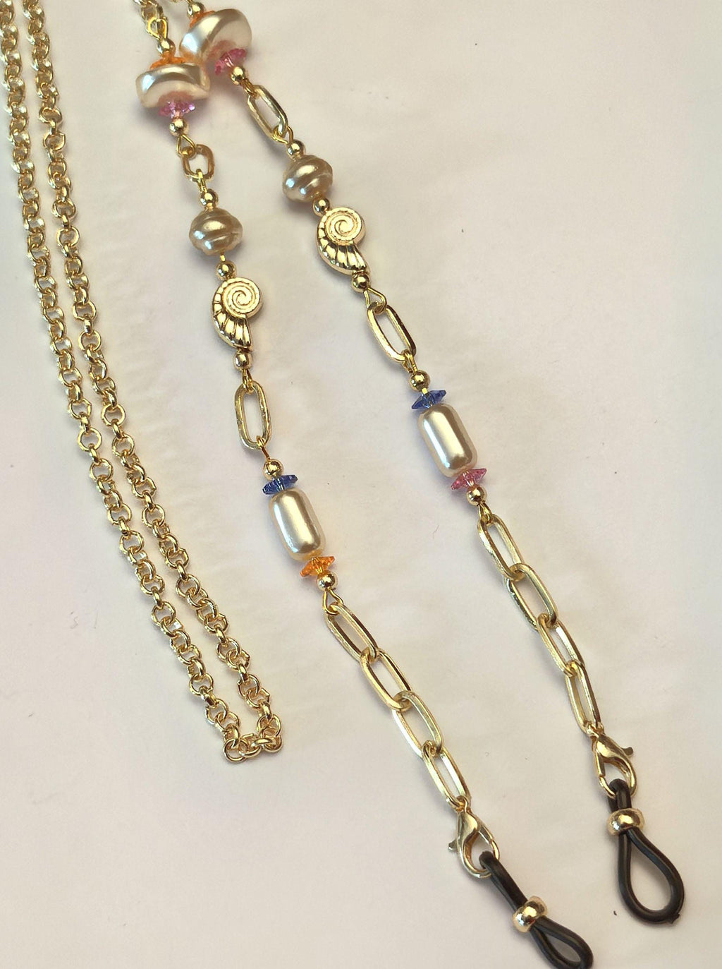 Glasses Chain – Handmade with Real Crystal Beads – ThinBlack® Elegant Edition