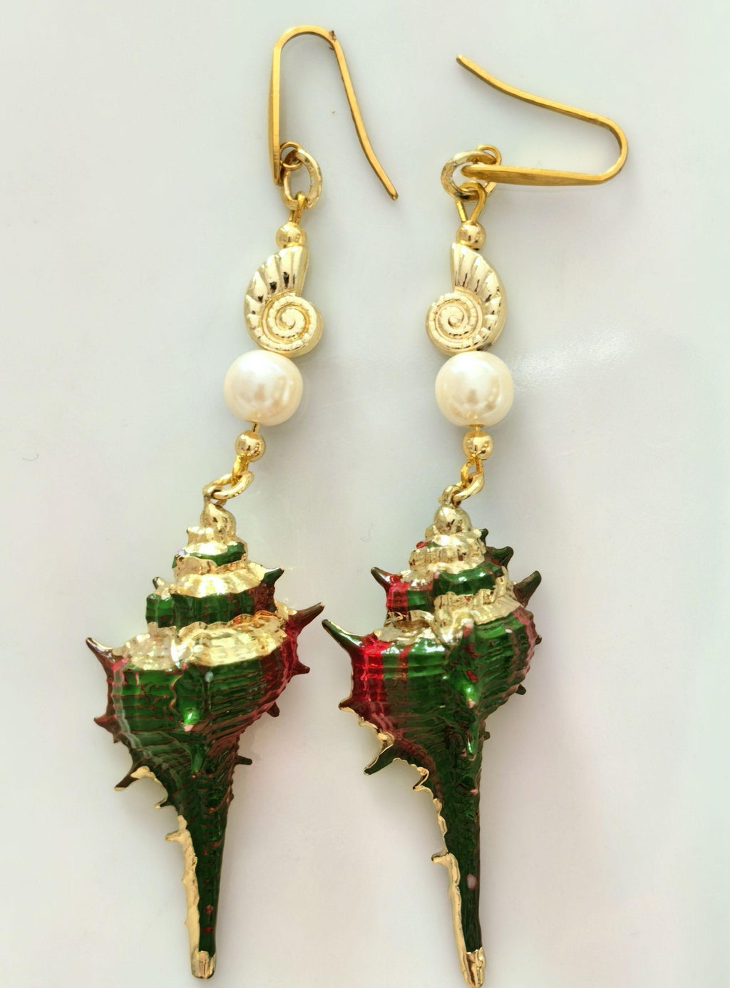 Earrings – Dangling Pearls, Natural Stones & Seashells – ThinBlack® Ocean Edition