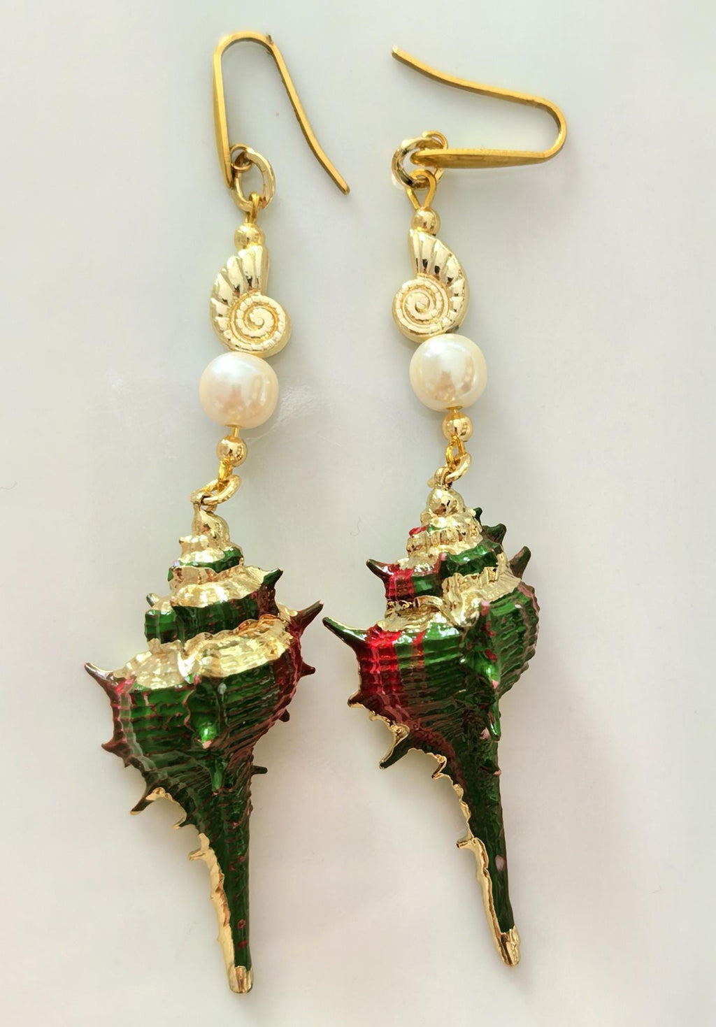Earrings – Dangling Pearls, Natural Stones & Seashells – ThinBlack® Ocean Edition