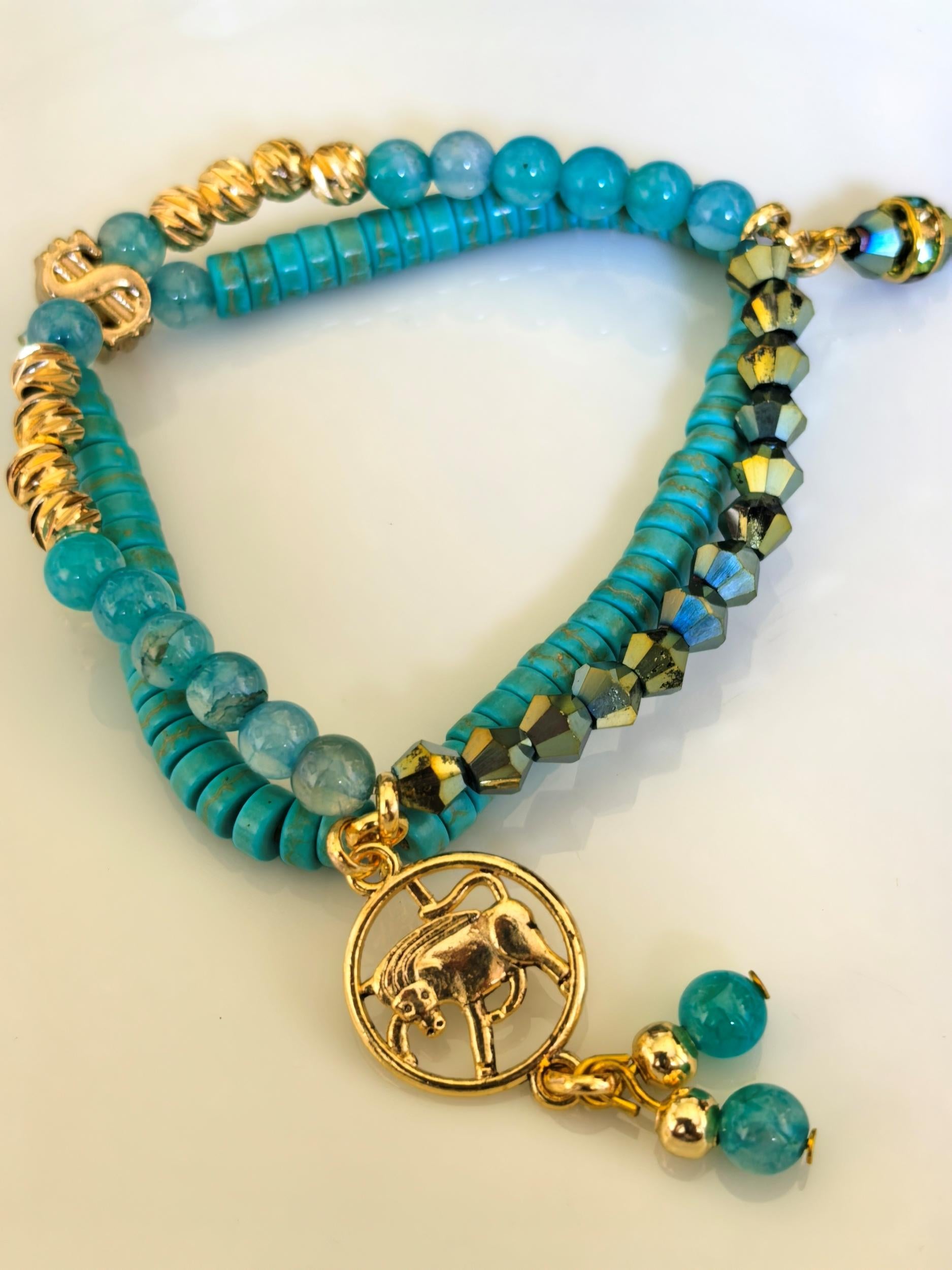 Bracelet – Taurus Zodiac Natural Stone Lucky Charm – ThinBlack® Zodiac Collection