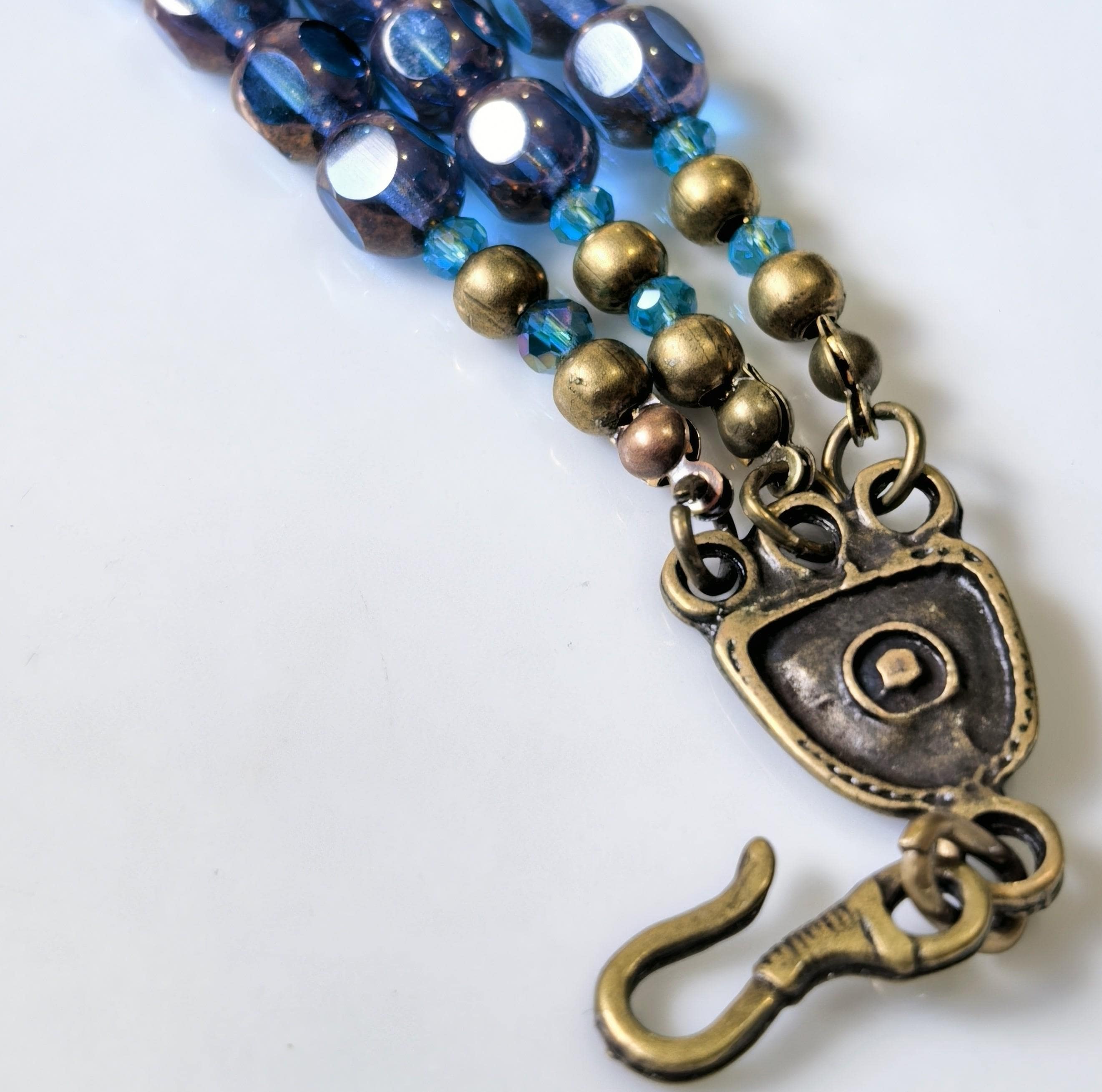 Bracelet – Stellar Dream Blue Crystal & Star Charm – ThinBlack® Power Stones Collection