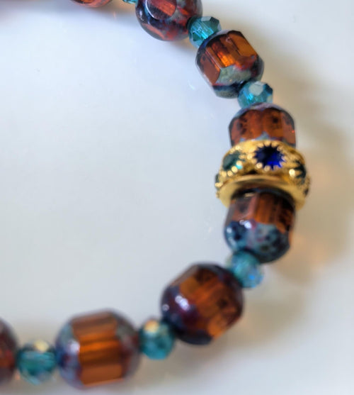Bracelet – Ocean Whispers Turquoise Fish Crystal – ThinBlack® Power Stones Collection