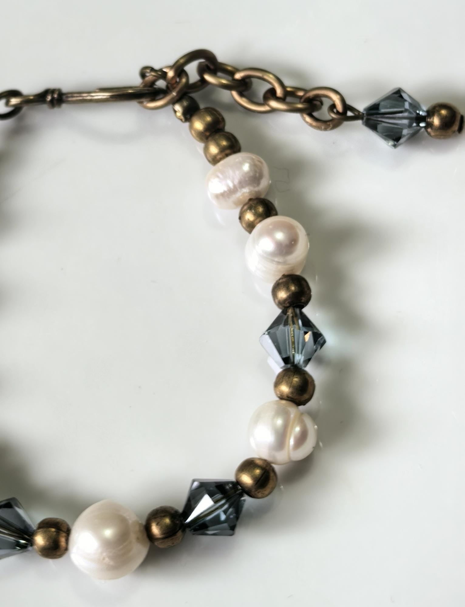 Genuine Pearl Natural Stone Bracelet – Ice Blue – THINBLACK®