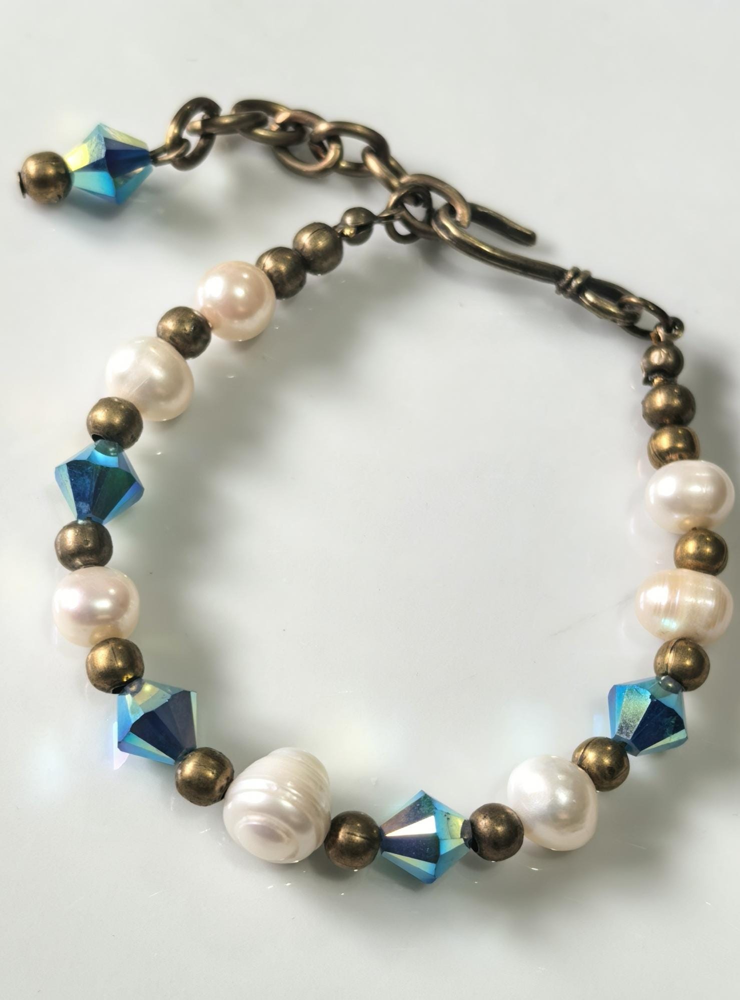 Genuine Pearl Natural Stone Bracelet – Turquoise – THINBLACK®