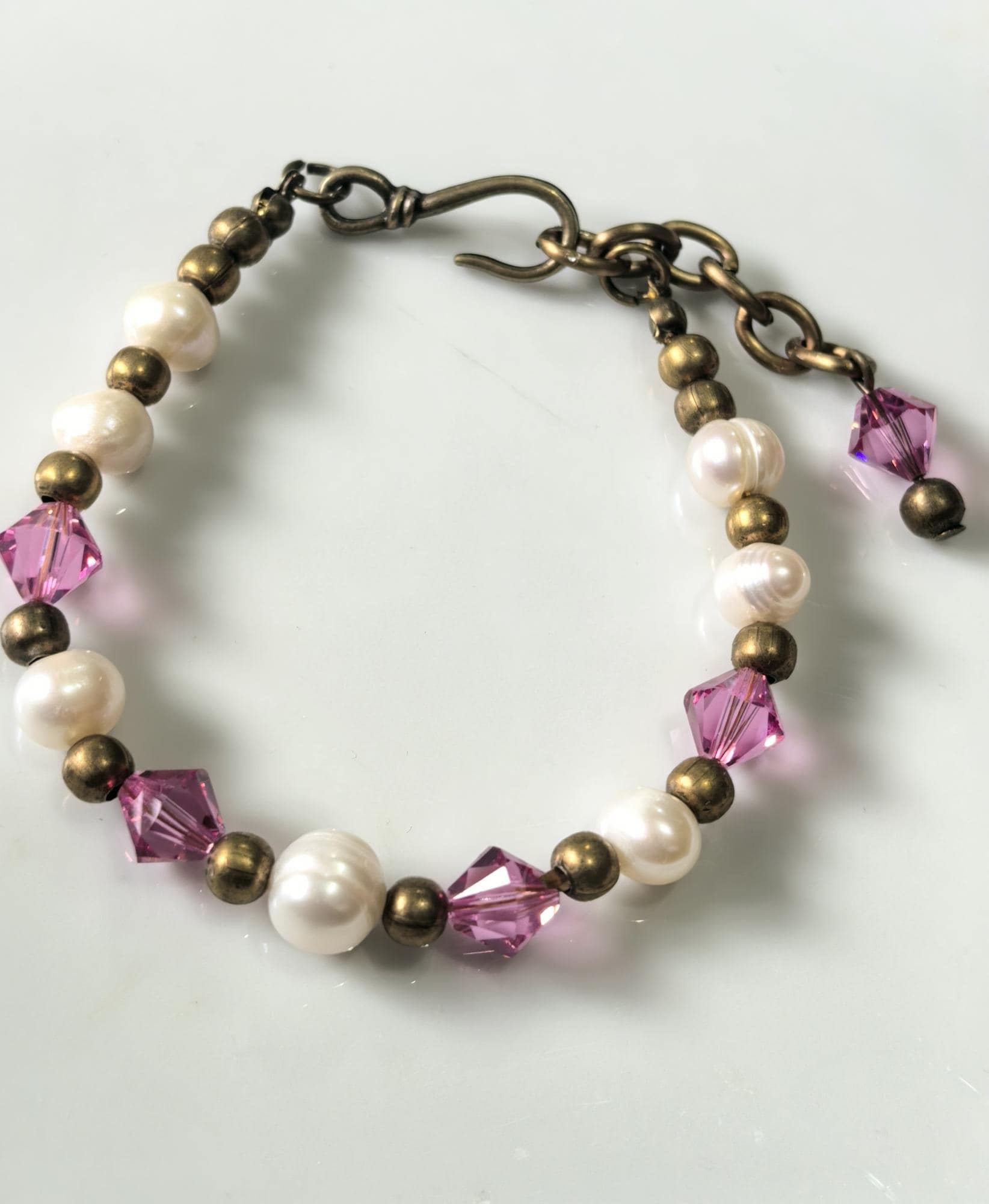 Genuine Pearl Natural Stone Bracelet – Pink – THINBLACK®