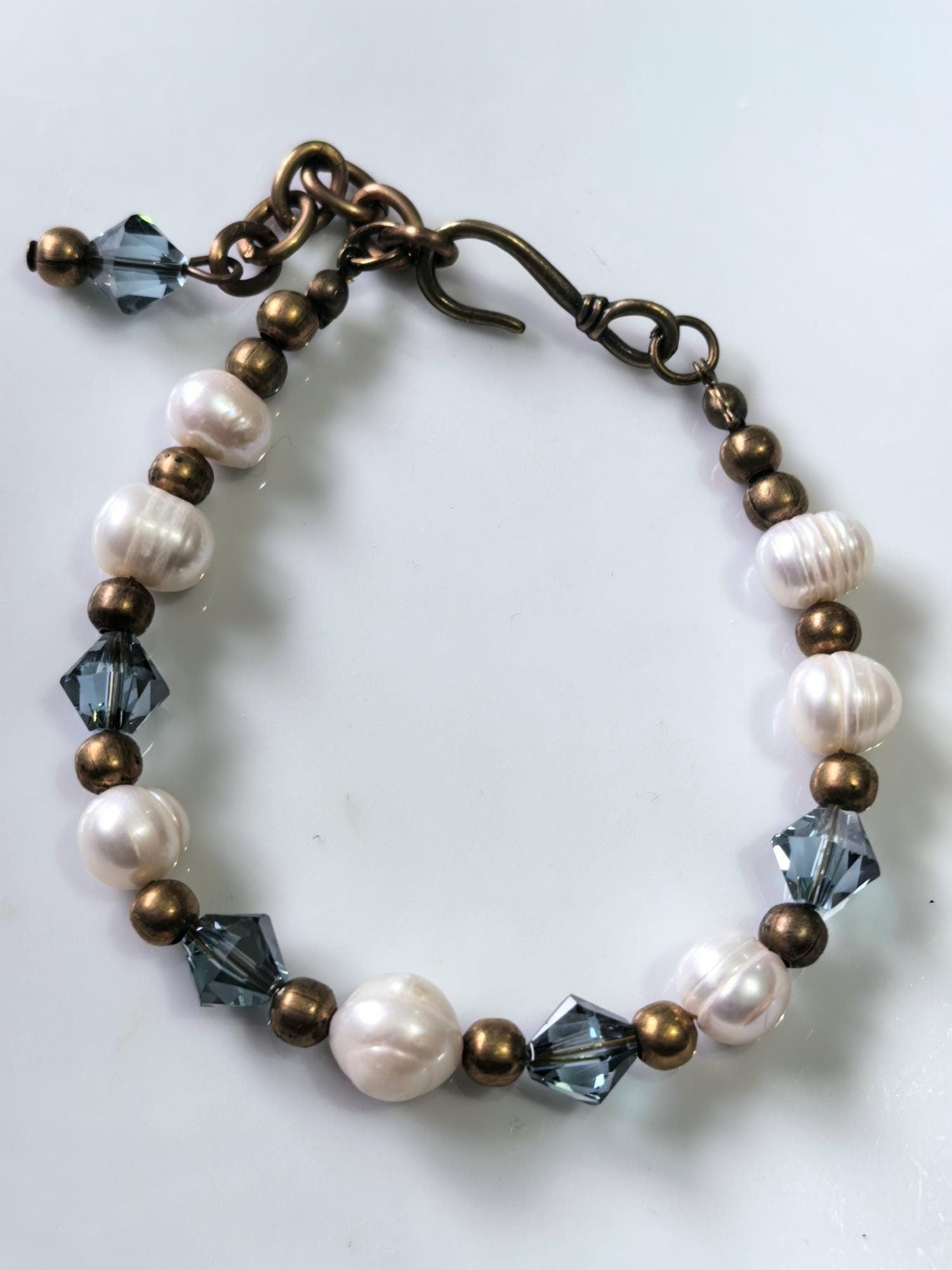 Genuine Pearl Natural Stone Bracelet – Ice Blue – THINBLACK®