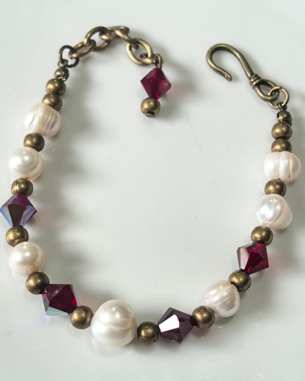 Genuine Pearl Natural Stone Bracelet – Red – THINBLACK®