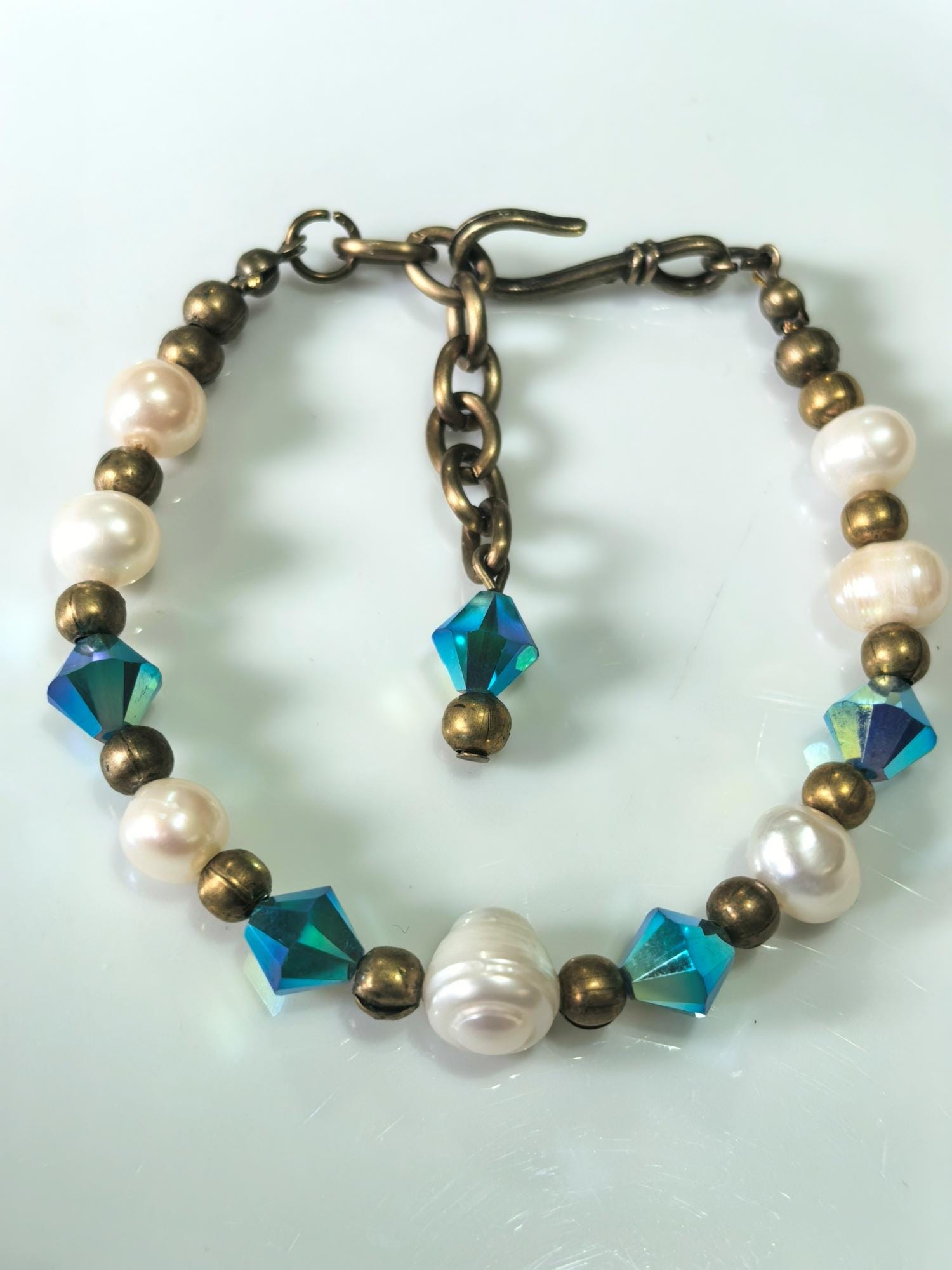 Genuine Pearl Natural Stone Bracelet – Turquoise – THINBLACK®