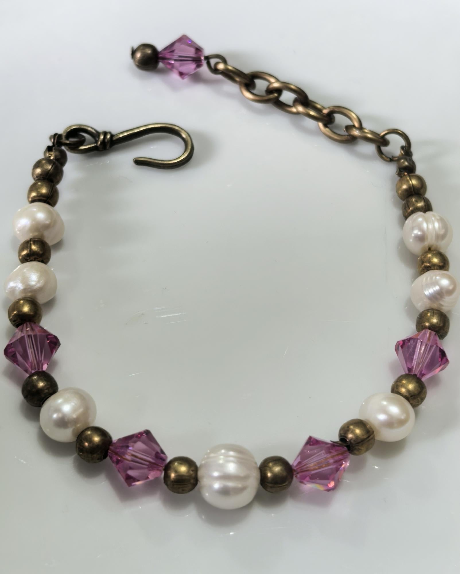 Genuine Pearl Natural Stone Bracelet – Pink – THINBLACK®