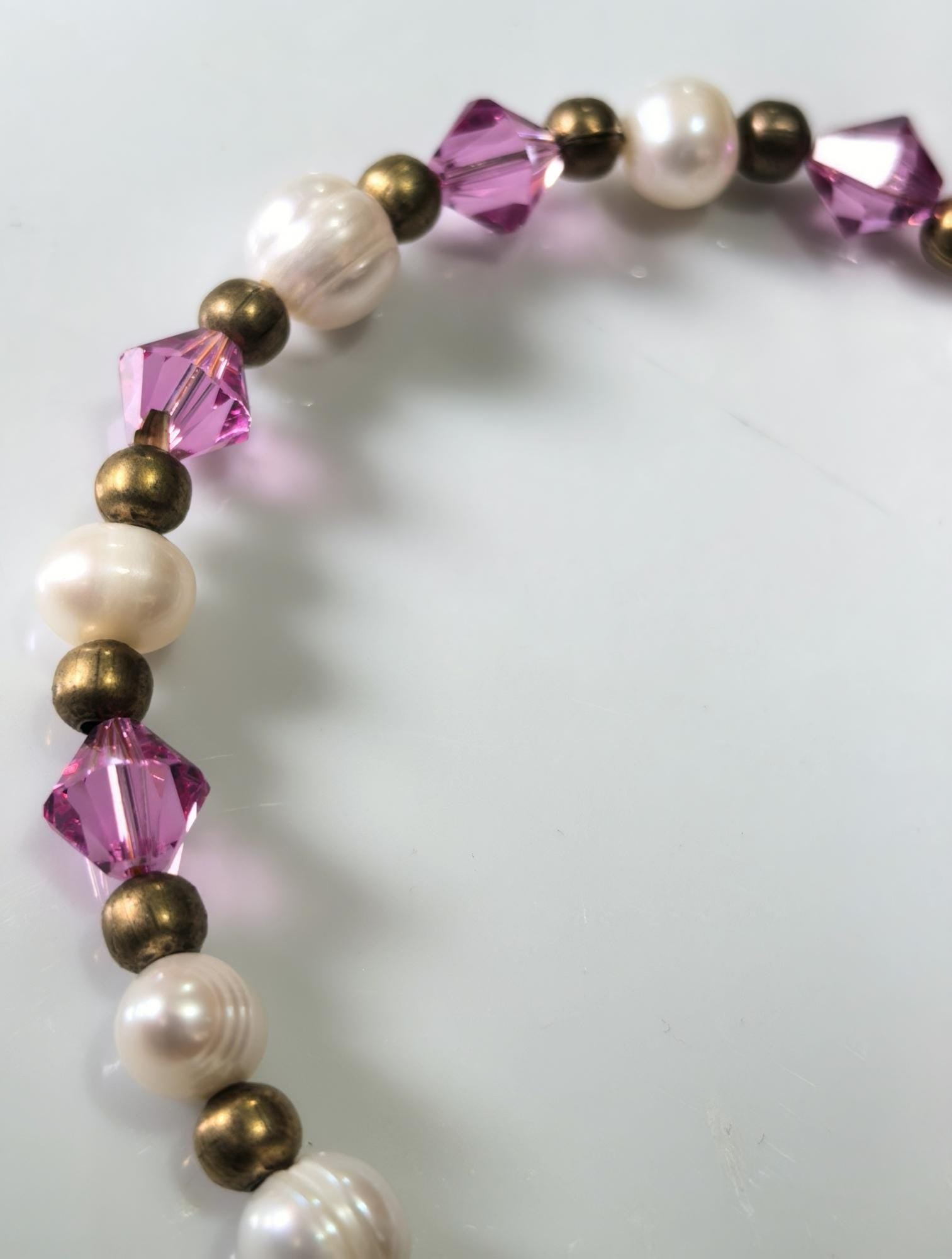 Genuine Pearl Natural Stone Bracelet – Pink – THINBLACK®