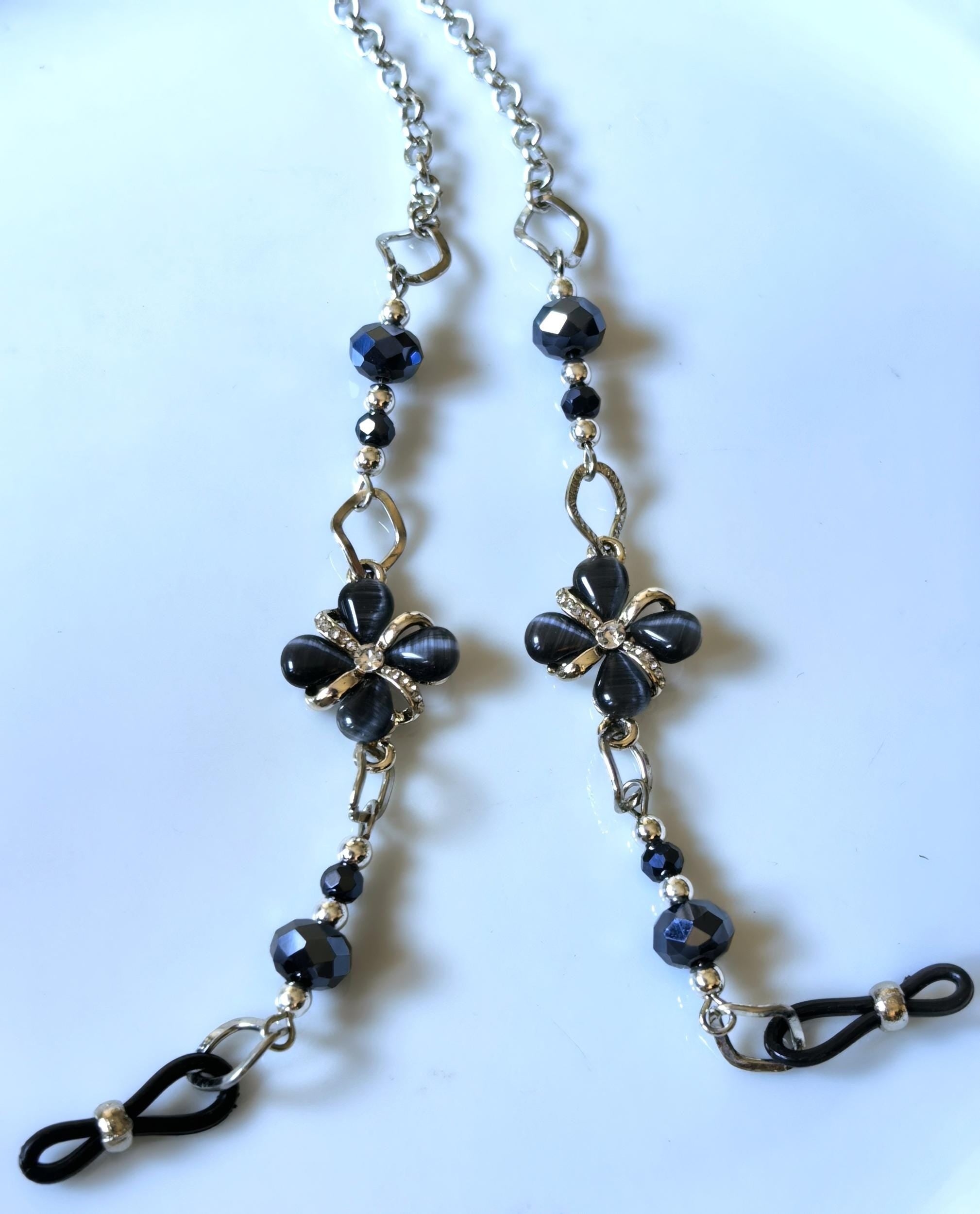Glasses Chain – Silver Plated Elegant Design – ThinBlack® Classic Edition