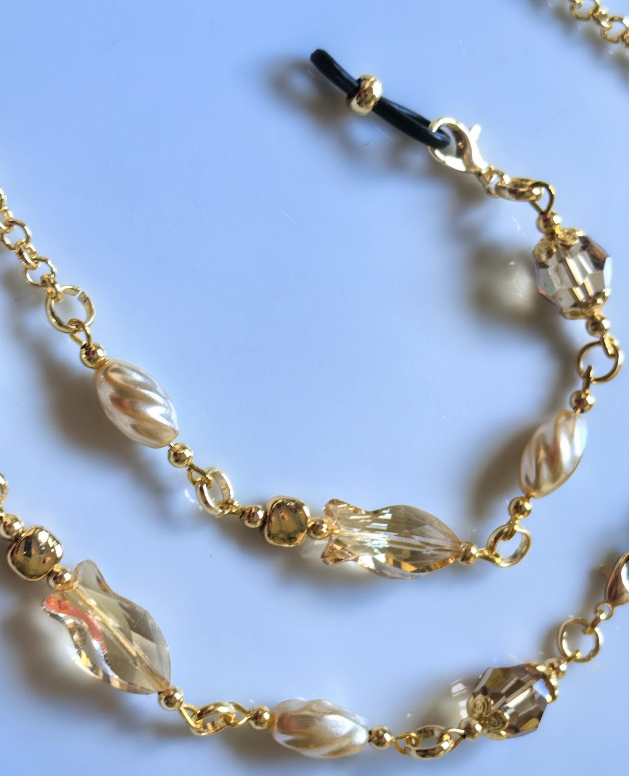 Handmade Gold Chain Real Crystal