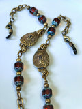 Apache Face Charm Eyeglass Chain – Antique Gold Crystal Handmade Jewelry