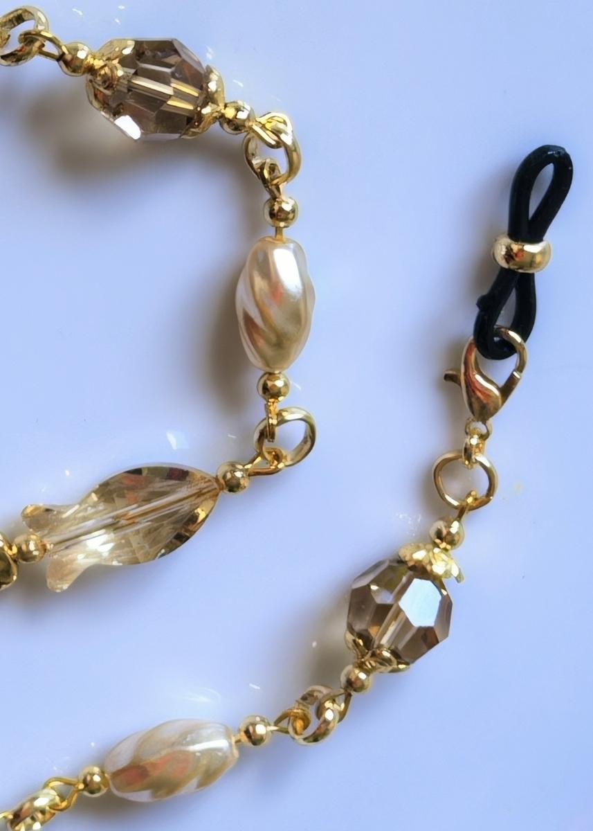Handmade Gold Chain Real Crystal