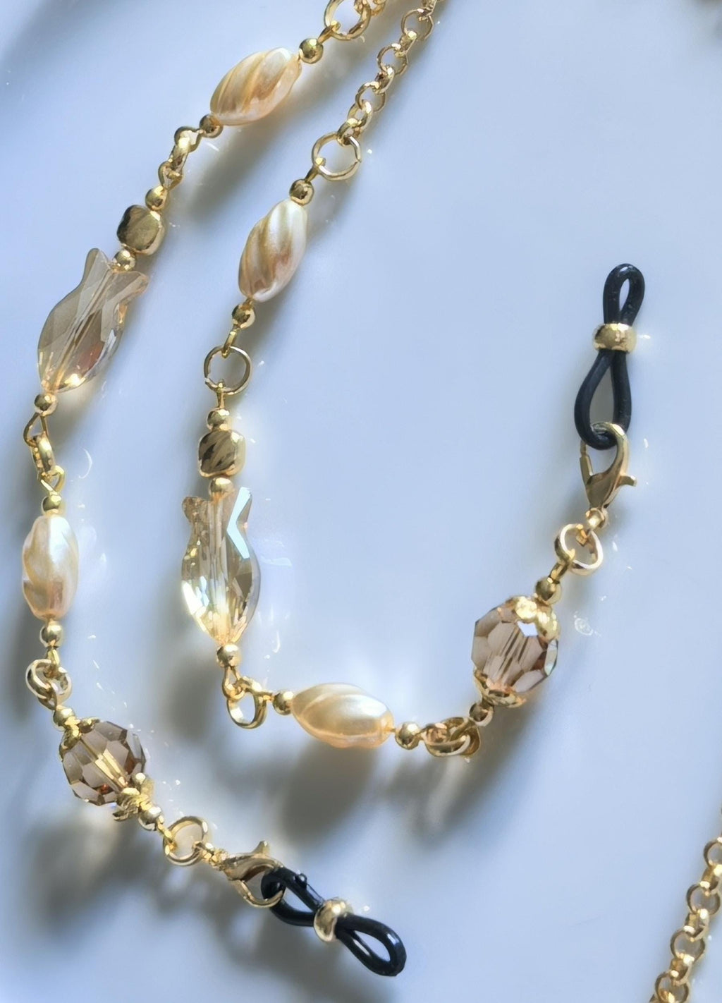 Handmade Gold Chain Real Crystal