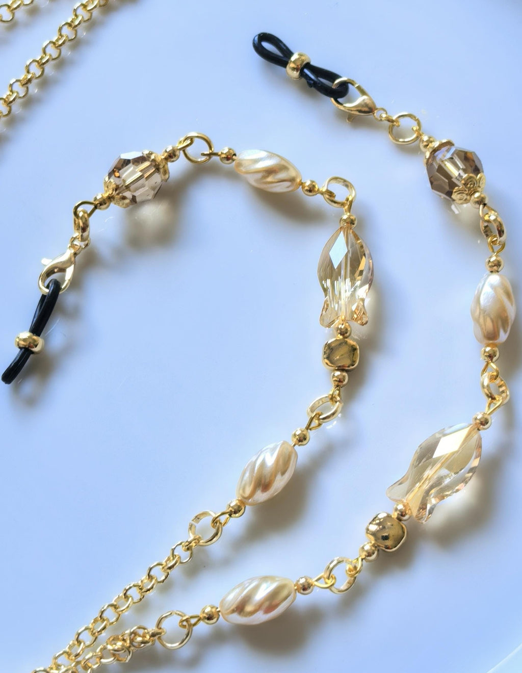 Handmade Gold Chain Real Crystal
