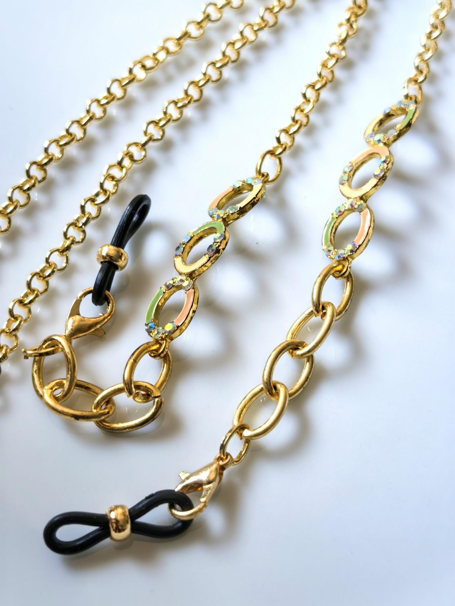 Enamel Eyeglass Chain | Handmade Gold Plated Limited Edition