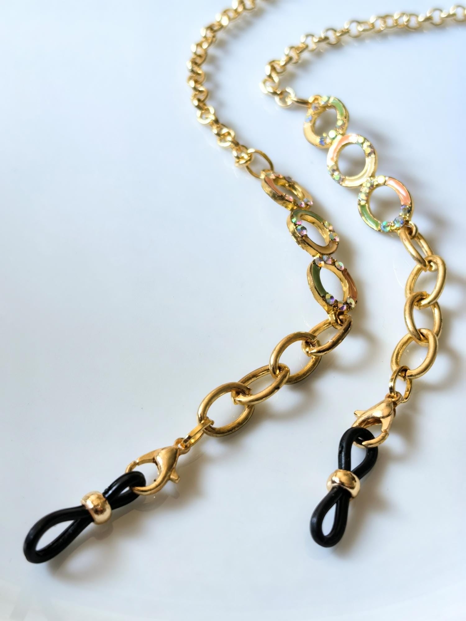 Enamel Eyeglass Chain | Handmade Gold Plated Limited Edition