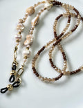 THINBLACK® Eyeglass Holder – Natural Pearl & Crystal Beads